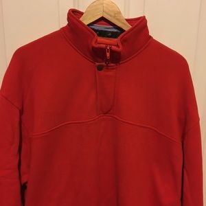 ORVIS 1/4 Zip Snap Button Long Sleeve Sweater Pullover Mens Size XXL Like New !